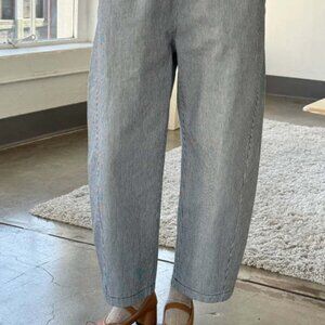 le bon shoppe arc pants blue stripe